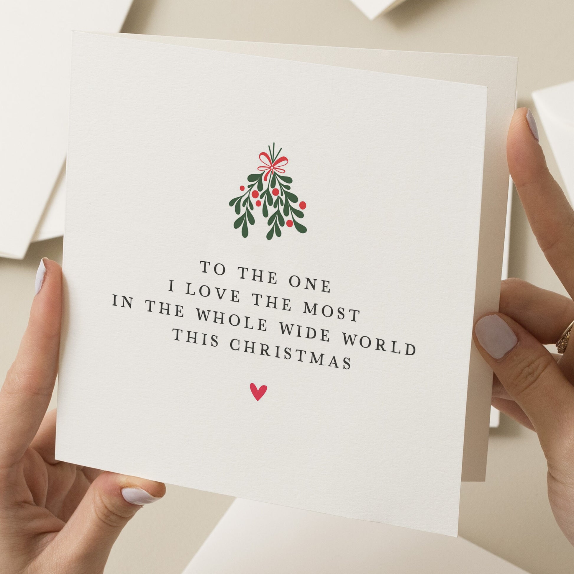 Wife Christmas Card, To The One I Love Most Christmas Card, Christmas Card For Partner, Boyfriend Christmas Card, Girlfriend Christmas Card