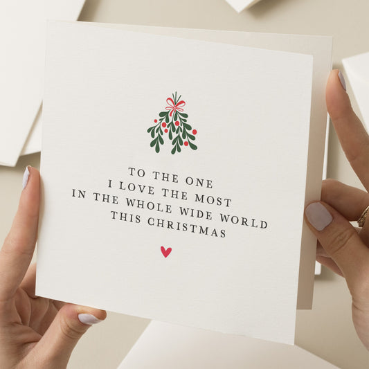 Wife Christmas Card, To The One I Love Most Christmas Card, Christmas Card For Partner, Boyfriend Christmas Card, Girlfriend Christmas Card