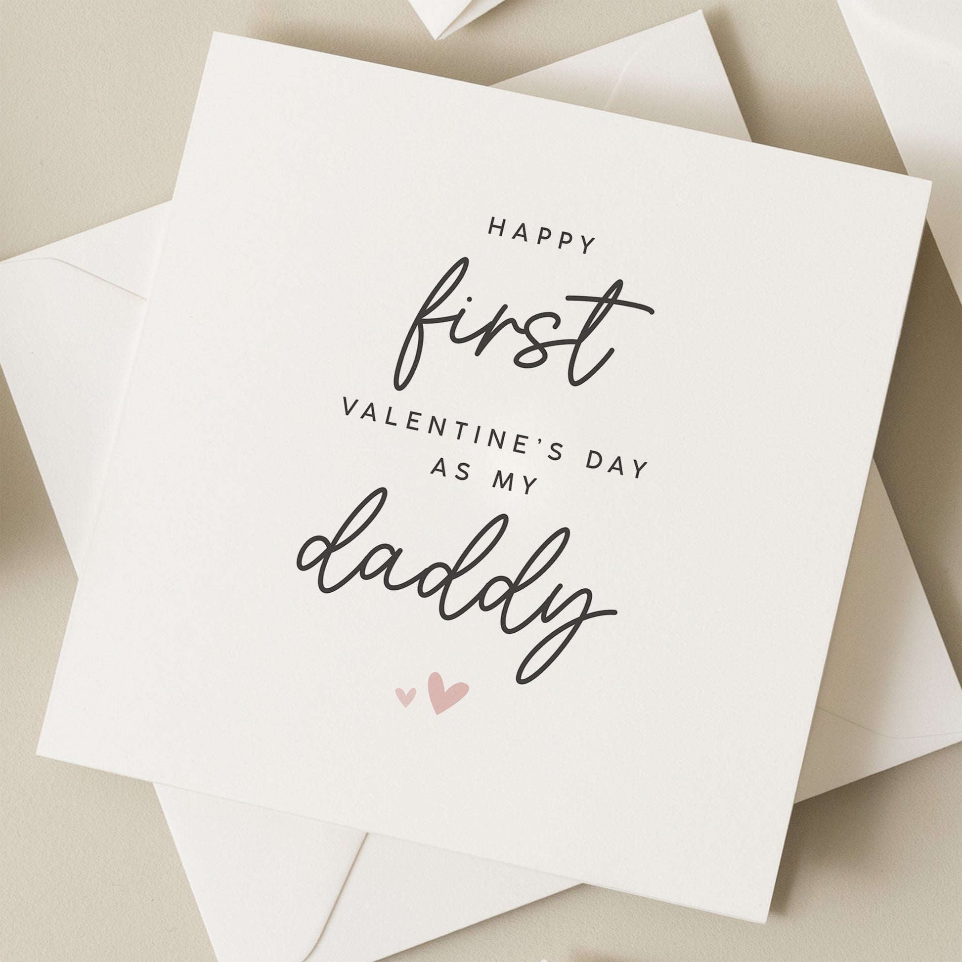 First Valentines As My Daddy, Valentines Card For Daddy, Baby First Valentines Day Card To Daddy, Newborn To Daddy, Dad Valentine Card