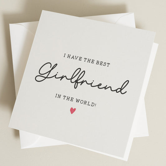 Birthday Card For Girlfriend, Best Girlfriend Card, Girlfriend Birthday Card, Partner Birthday Card, Romantic Card For Girlfriend