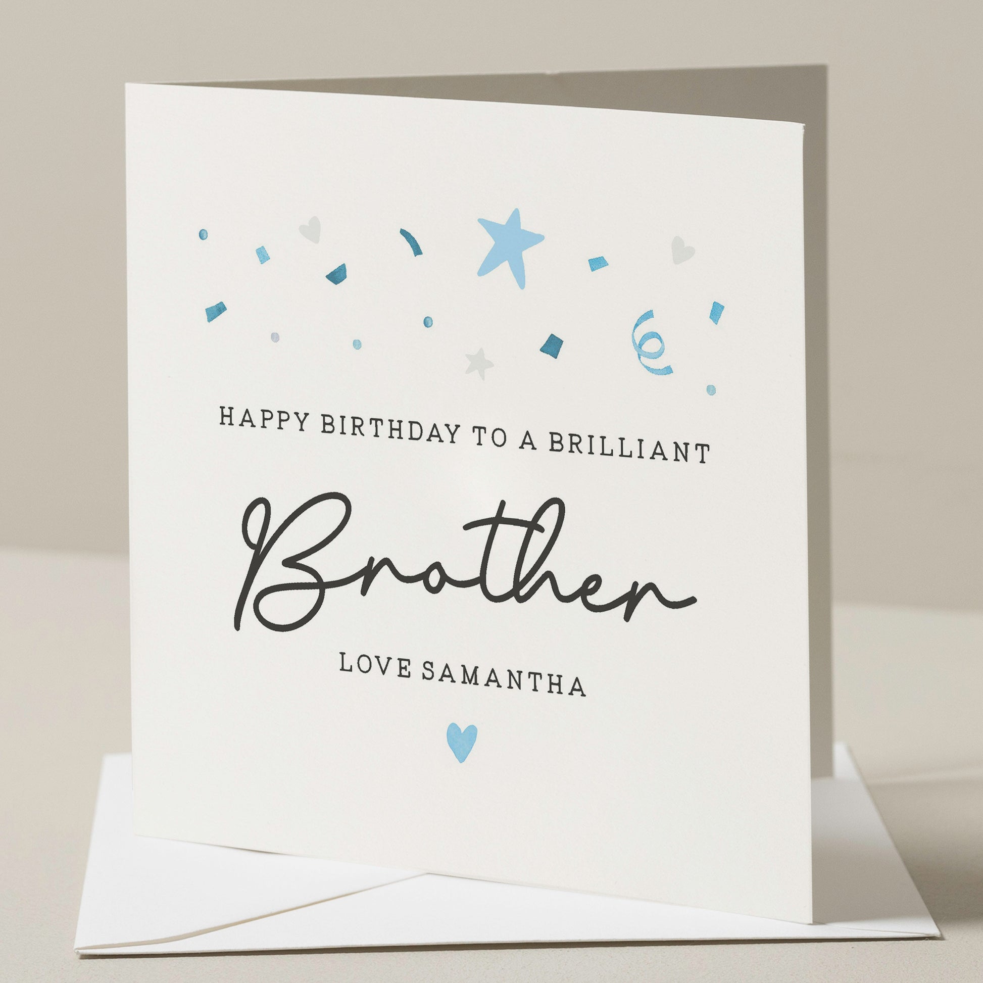 Wonderful Brother Birthday Card, Brother Birthday Gift, Personalised Birthday Card For Brother, Gift To Brother, Simple Brother Card