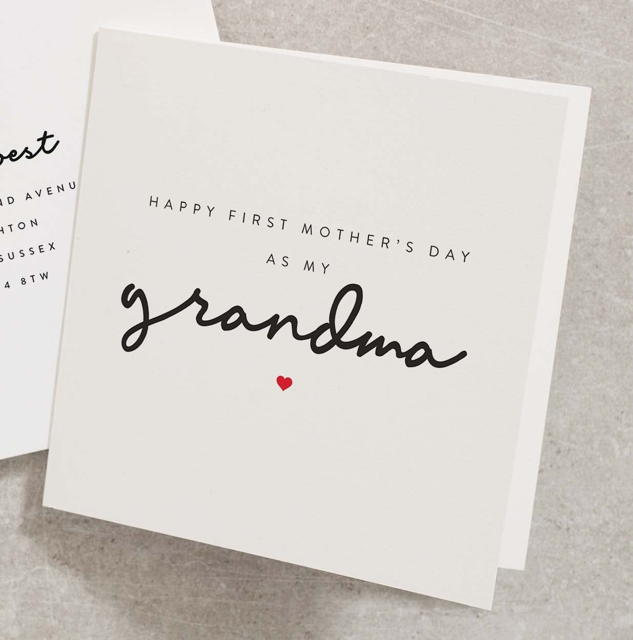 Grandma First Mothers Day Card, Happy First Mothers Day Card For Grandma, Mothers Day Card For Grandma, Grandma Mothers Day Card MD063