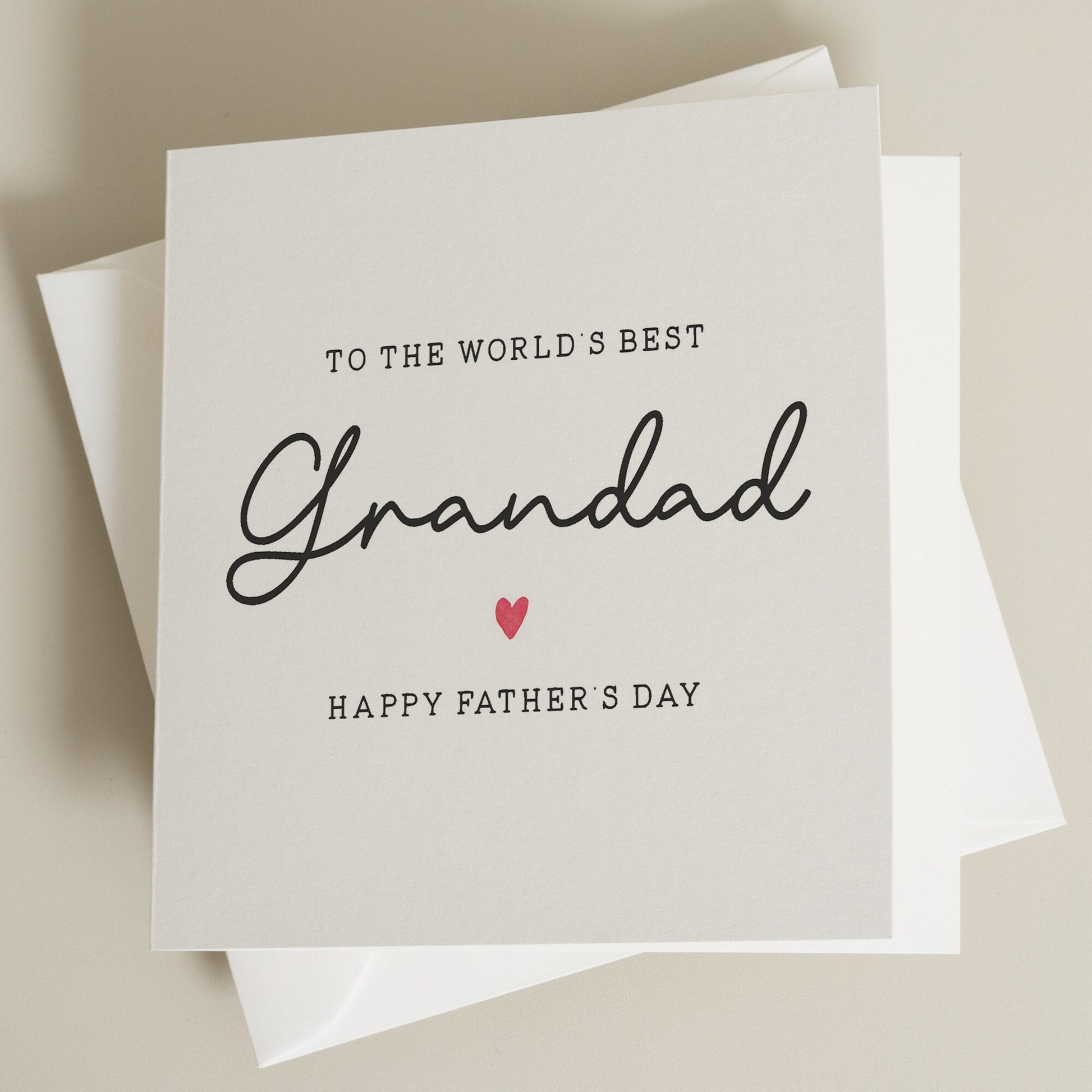 Grandad Fathers Day Card, Worlds Best Grandad Fathers Day Card, Fathers Day Gifts From Granddaughter, Cute Grandad Card From Grandson