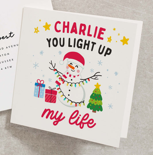 Personalised Husband Christmas Card, Cute Christmas Card For Husband, Merry Christmas Boyfriend Card, Funny Holidays Christmas Card CC792