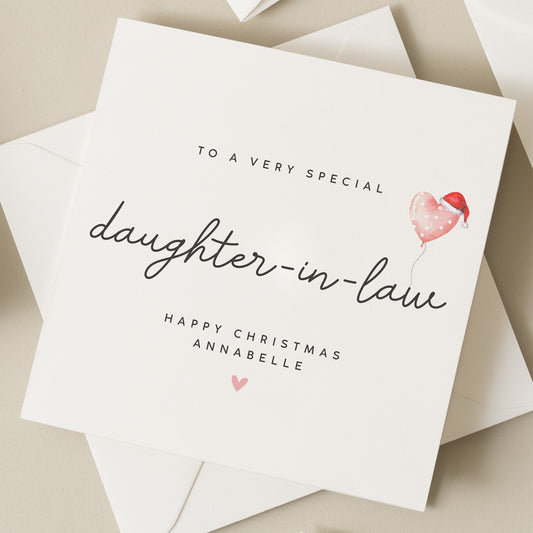 Daughter In Law Christmas Card, Christmas Card Daughter-in-Law, Xmas Card For Daughter, Daughter In Law Xmas Card, Daughter In Law Gift