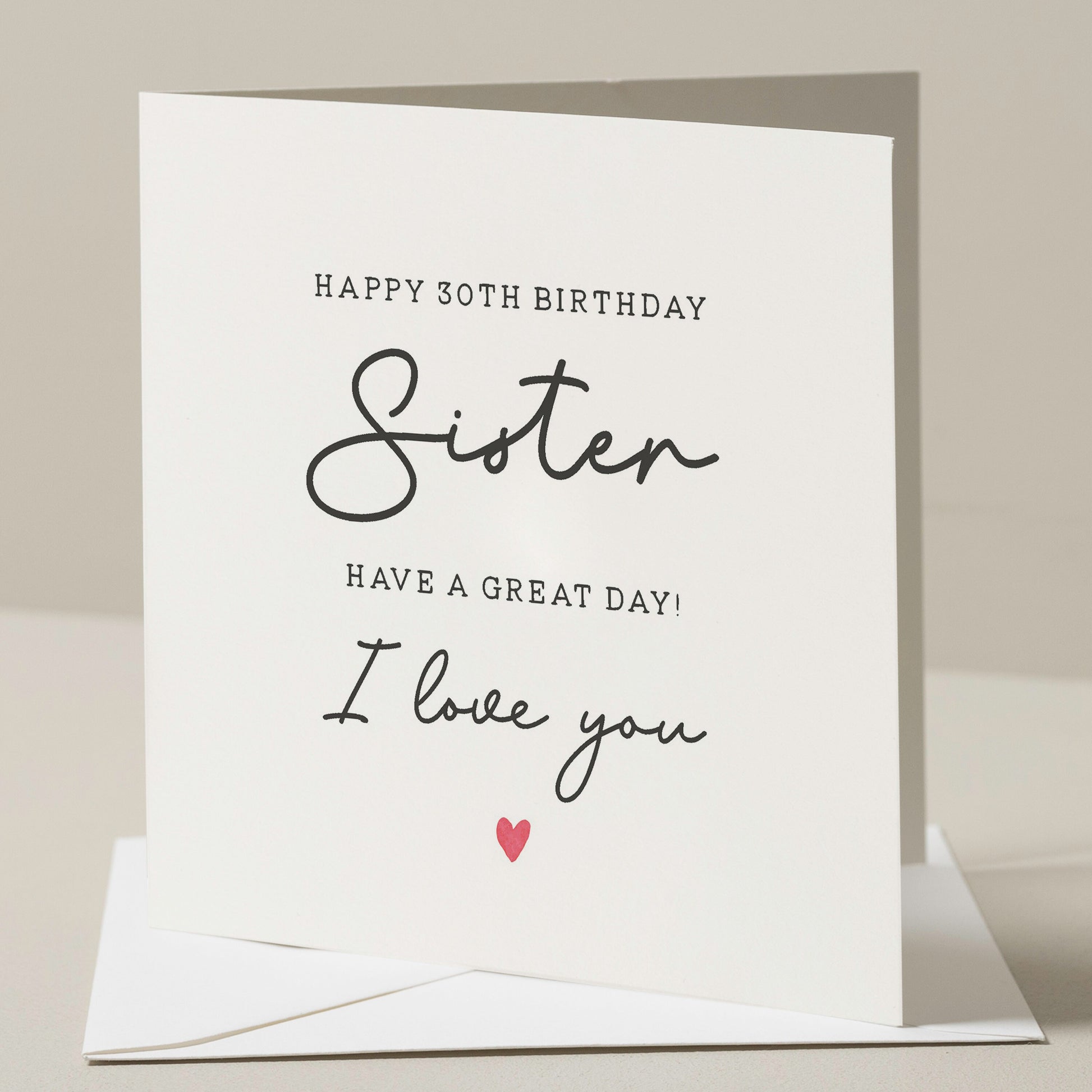 Birthday Card For Sister, 30th Birthday Sister Card, 30th Birthday Gift For Sister, Thirtieth Card For Sister, Sister Birthday Gift