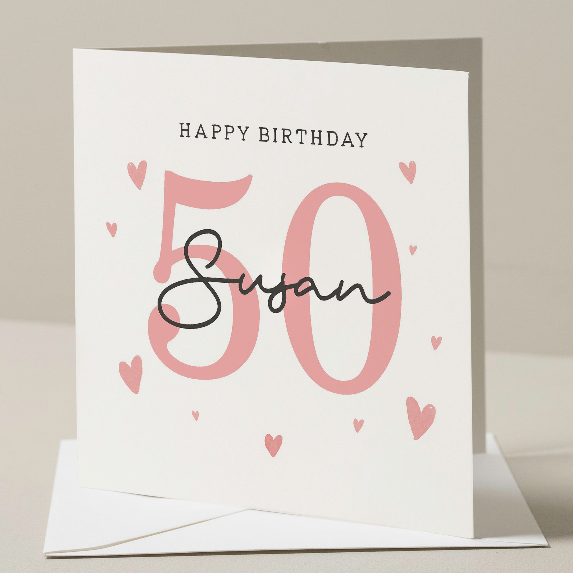 Personalised 50th Birthday Card For Mum, Grandma 50th Birthday Card, 50th Birthday Card For Auntie, 50th Birthday Gift For Her, Fiftieth