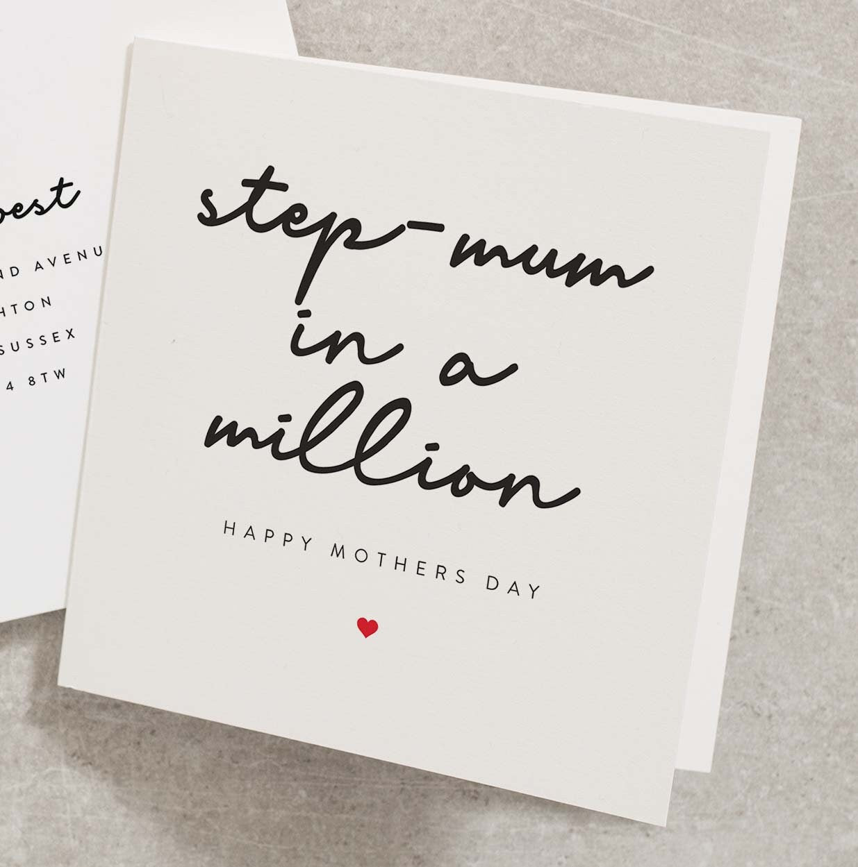 Step-Mum Mothers Day Card, Happy Mothers Day Card For Step-Mum, Mothers Day Card For Step-Mum, Step-Mum Day Card, Mothers Day Card MD067