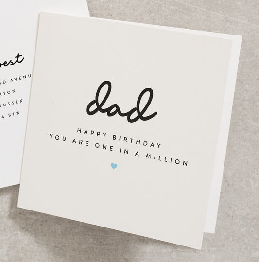 Happy Birthday Dad Card, Daddy Birthday Card, One In A Million Birthday Card, Amazing Daddy Birthday Gift, Birthday Daddy Card BC1023