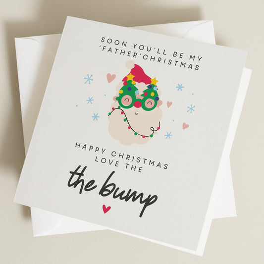 Daddy To Be Christmas Card, Baby Bump Christmas, Christmas Card For Daddy To Be, Baby Bump First Christmas Card To Daddy, Newborn To Daddy