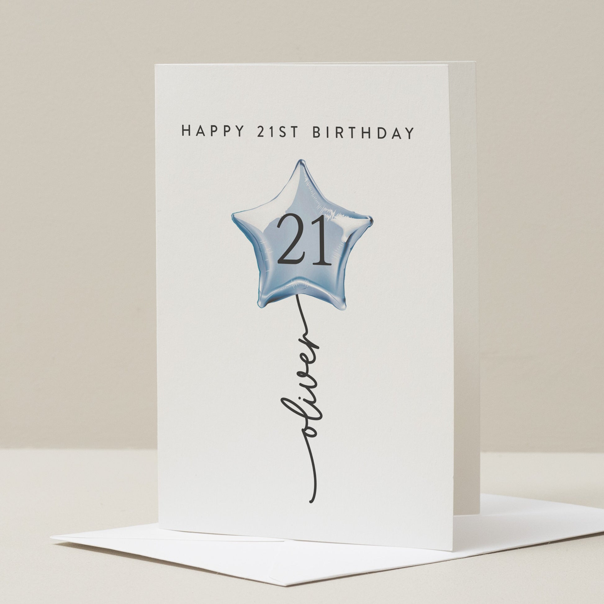 21st Birthday Card For Man, For Son, Happy Twenty First Birthday Card, Personalised Birthday Card, 21st Birthday Card Husband, Friend