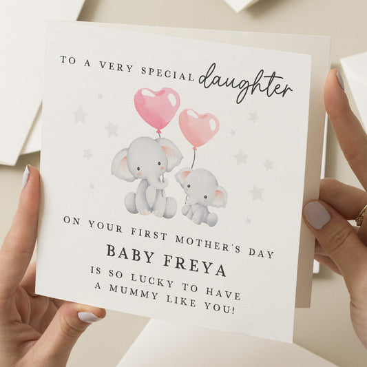 First Mother&#39;s Day Card, Daughter Mother&#39;s Day Card, First Mothers Day Card For Daughter, 1st Mother&#39;s Day As A Mummy, Mam, Mom, Mommy