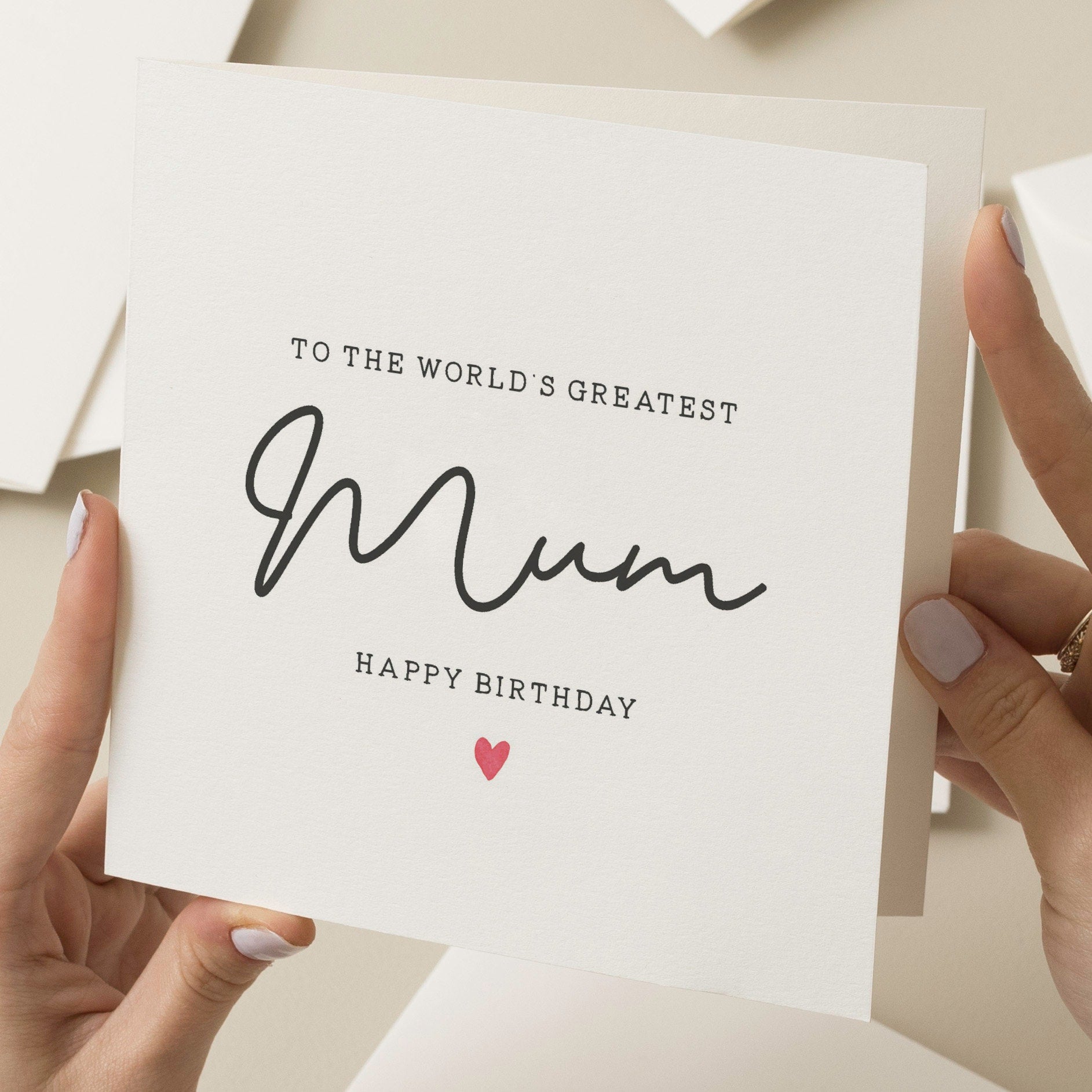 Mum Birthday Card, World&#39;s Greatest Mum Birthday Card, Birthday Card For Mum, Happy Birthday Mum, Birthday Mum Gift, Simple Card To Mummy