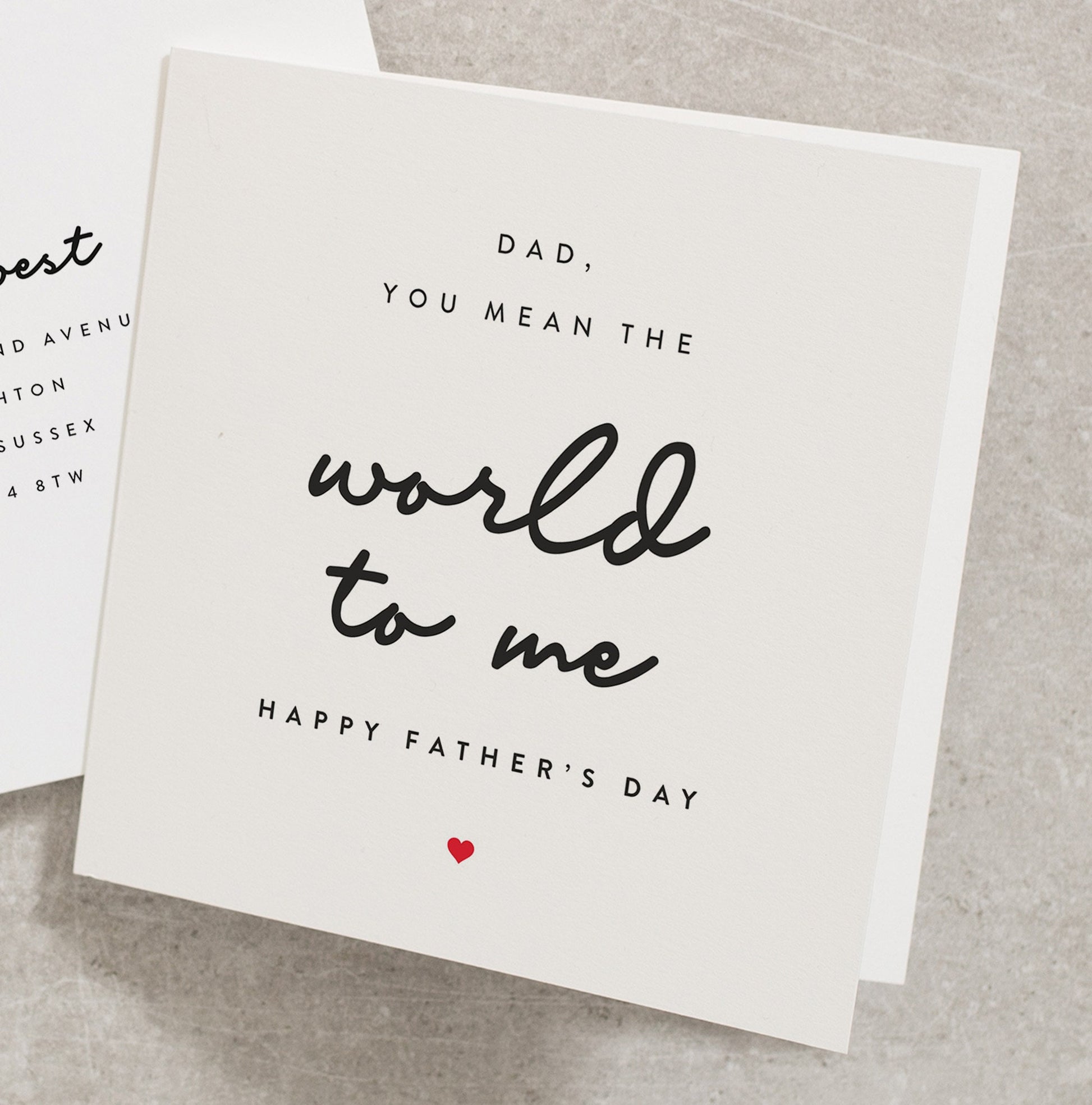 Special Dad Fathers Day Card, Amazing Dad Card, Dad You Mean The World To Me Card From Son, Daughter, Happy Fathers Day Card, Dad Card FD002