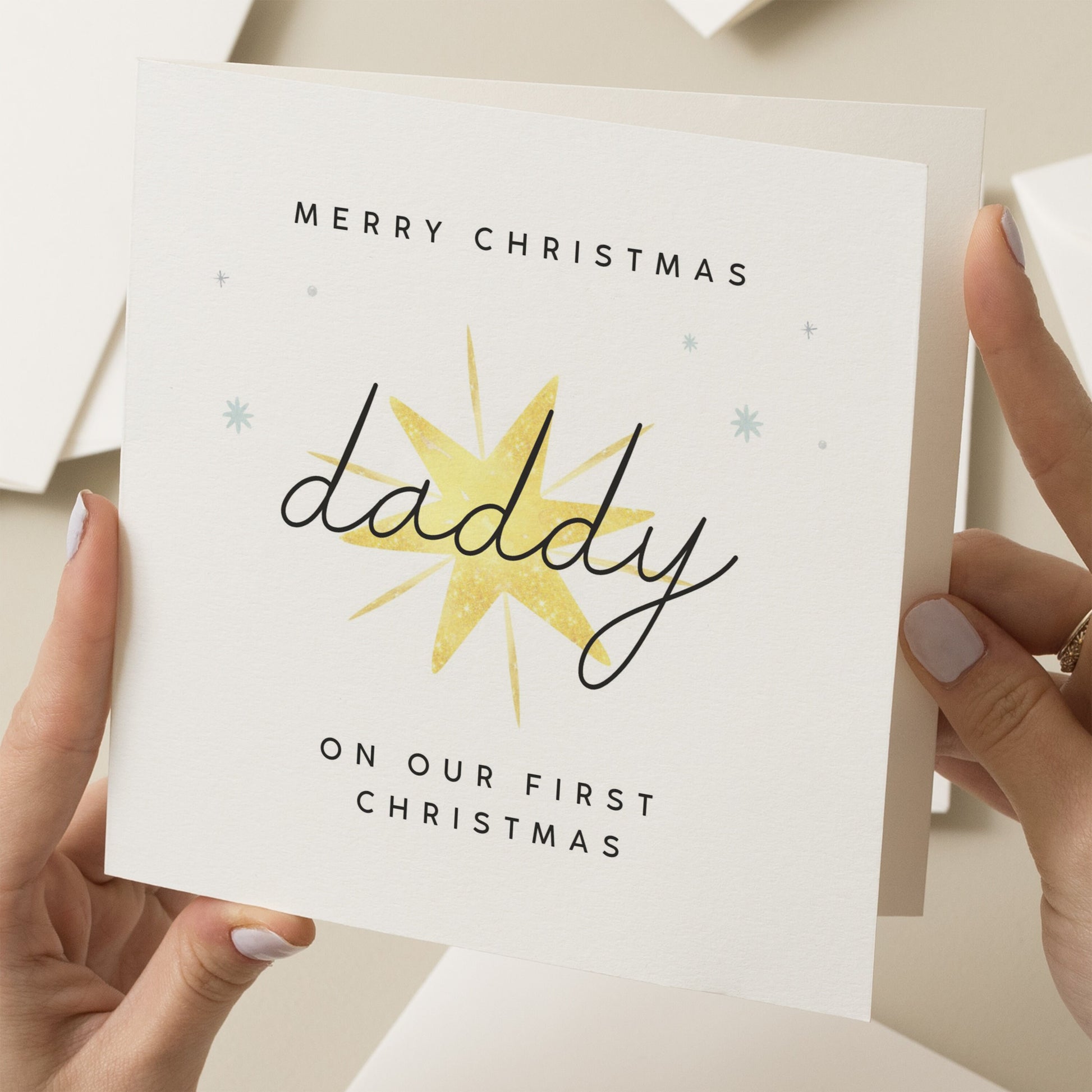 Dad Christmas Card, First Christmas As My Dad, Dad&#39;s First Christmas, Newborn Christmas Card, Christmas Card, Dad 1st Christmas, Daddy