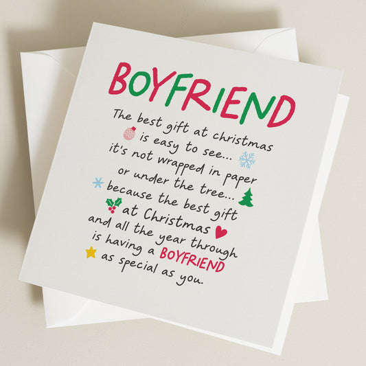 Boyfriend Christmas Card, Girlfriend Christmas Card, Personalised Christmas Card For Him or Her, Christmas Card, Romantic Christmas Card