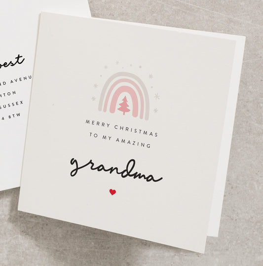 Personalised Christmas Card for my Grandma, Christmas Card to my Grandma, Grandmother Christmas Card, Christmas Card for Grandmother CC283