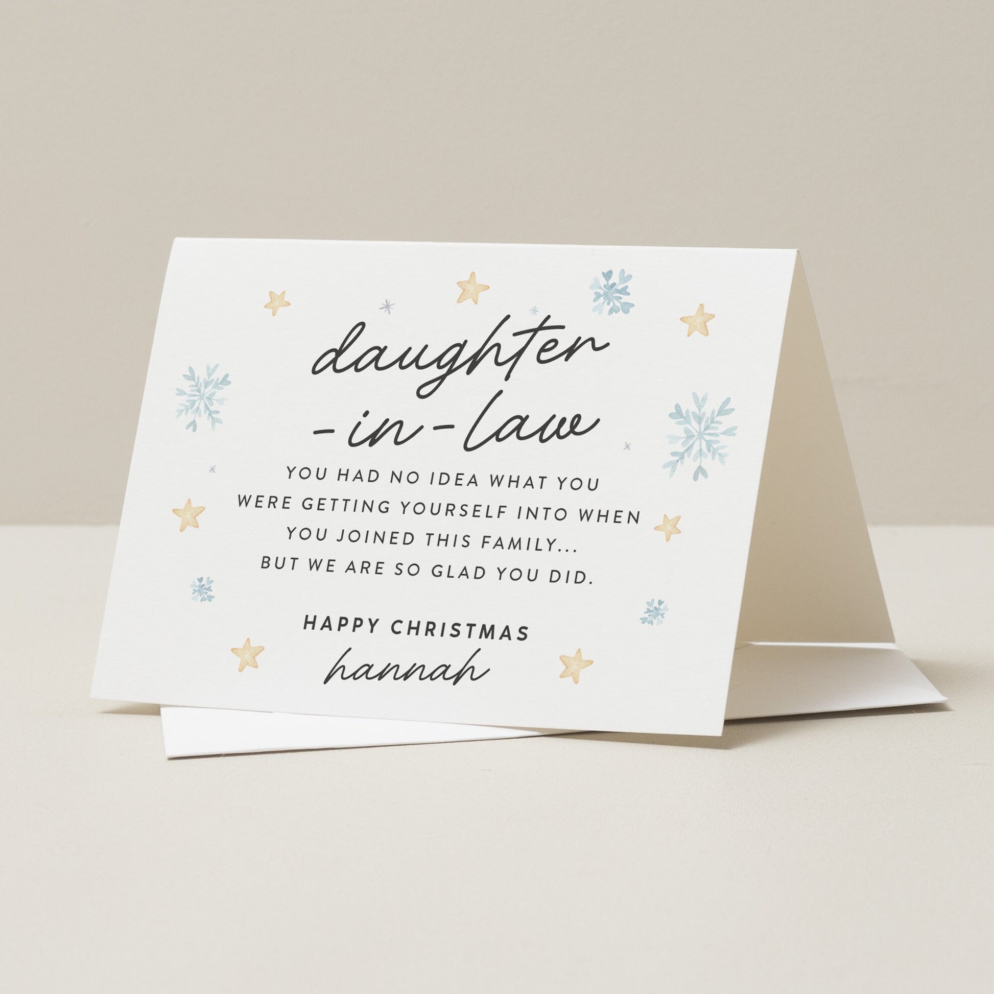 Daughter In Law Christmas Card, Christmas Card Daughter-in-Law, Xmas Card For Daughter, Daughter In Law Xmas Card, Daughter In Law Gift