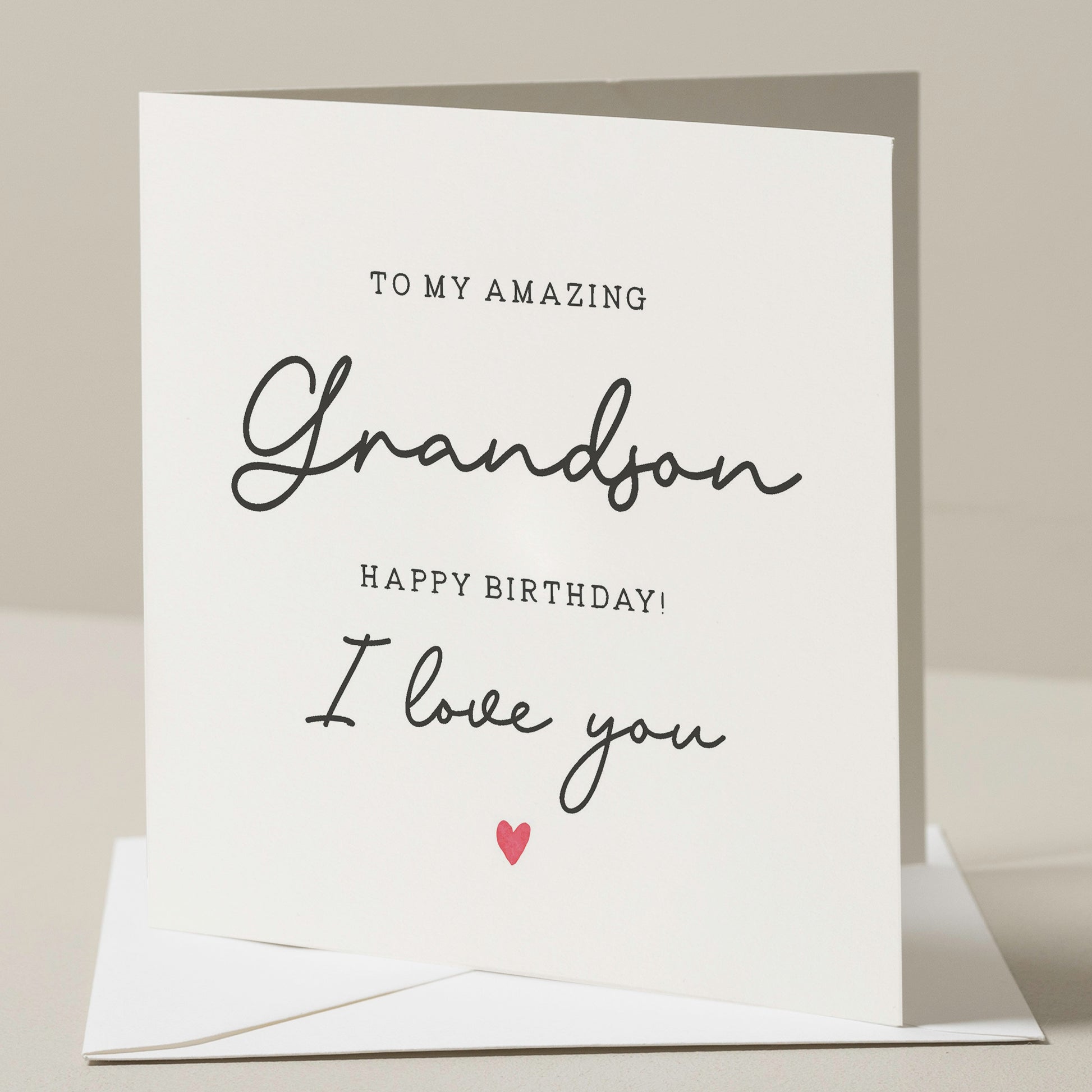 Birthday Card For Grandson, Grandson Birthday Card, Simple Grandson Birthday Card, Birthday Gift To Grandson, Boy Birthday Gift