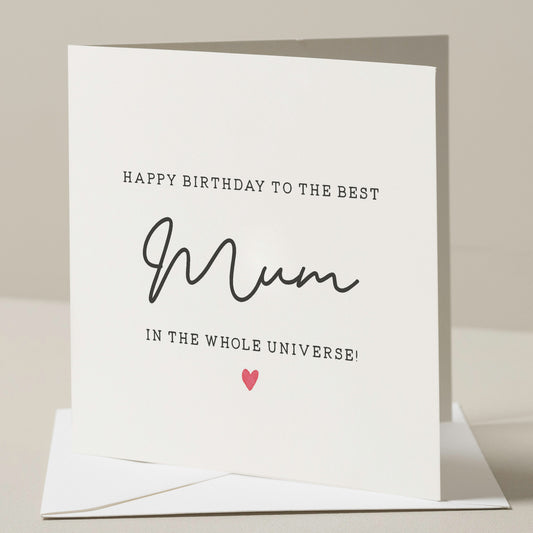 Mum Birthday Card, Best Mum Birthday Card, Birthday Card For Mum, Happy Birthday Mum, Birthday Mum Gift, Simple Card To Mummy