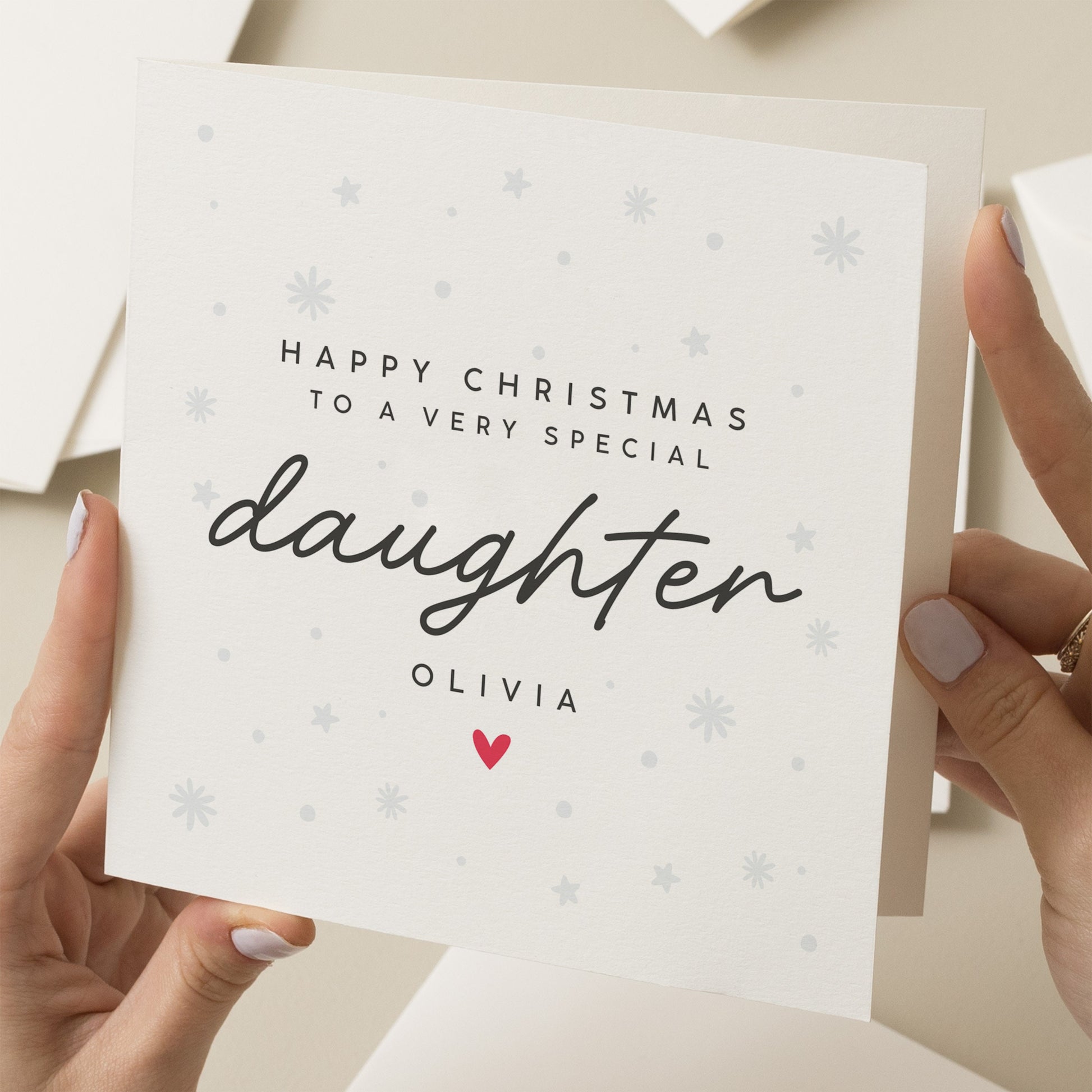 Special Daughter Christmas Card, Personalised Christmas Card, Christmas Card For Daughter, Xmas Gift For Daughter, Special Christmas Card