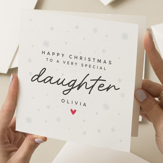 Special Daughter Christmas Card, Personalised Christmas Card, Christmas Card For Daughter, Xmas Gift For Daughter, Special Christmas Card