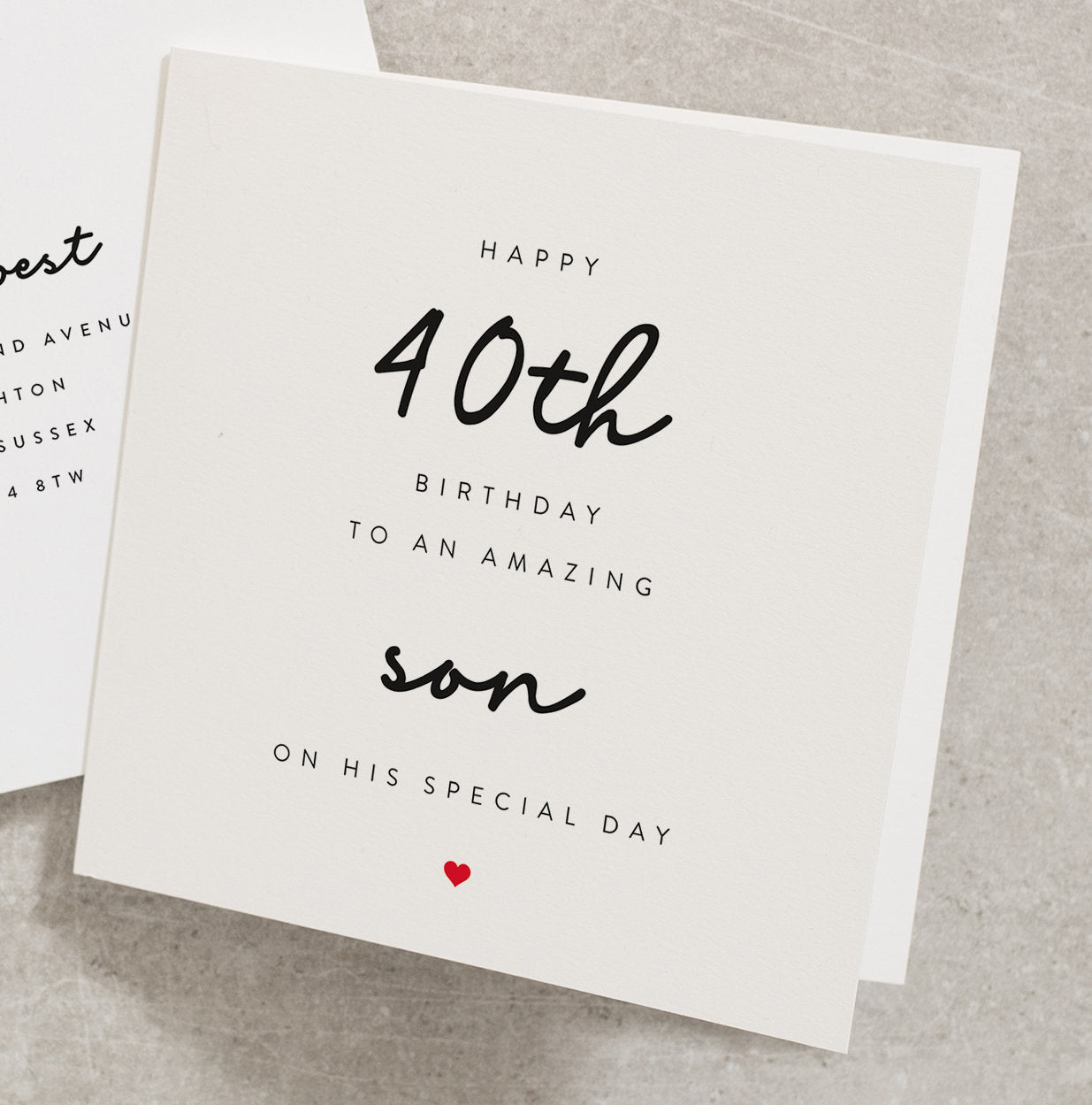 Son 40th Birthday Card, Happy 40th Birthday To An Amazing Son On His Special Day, Birthday Card For Son, 40th, Sons 40th Birthday Card BC532