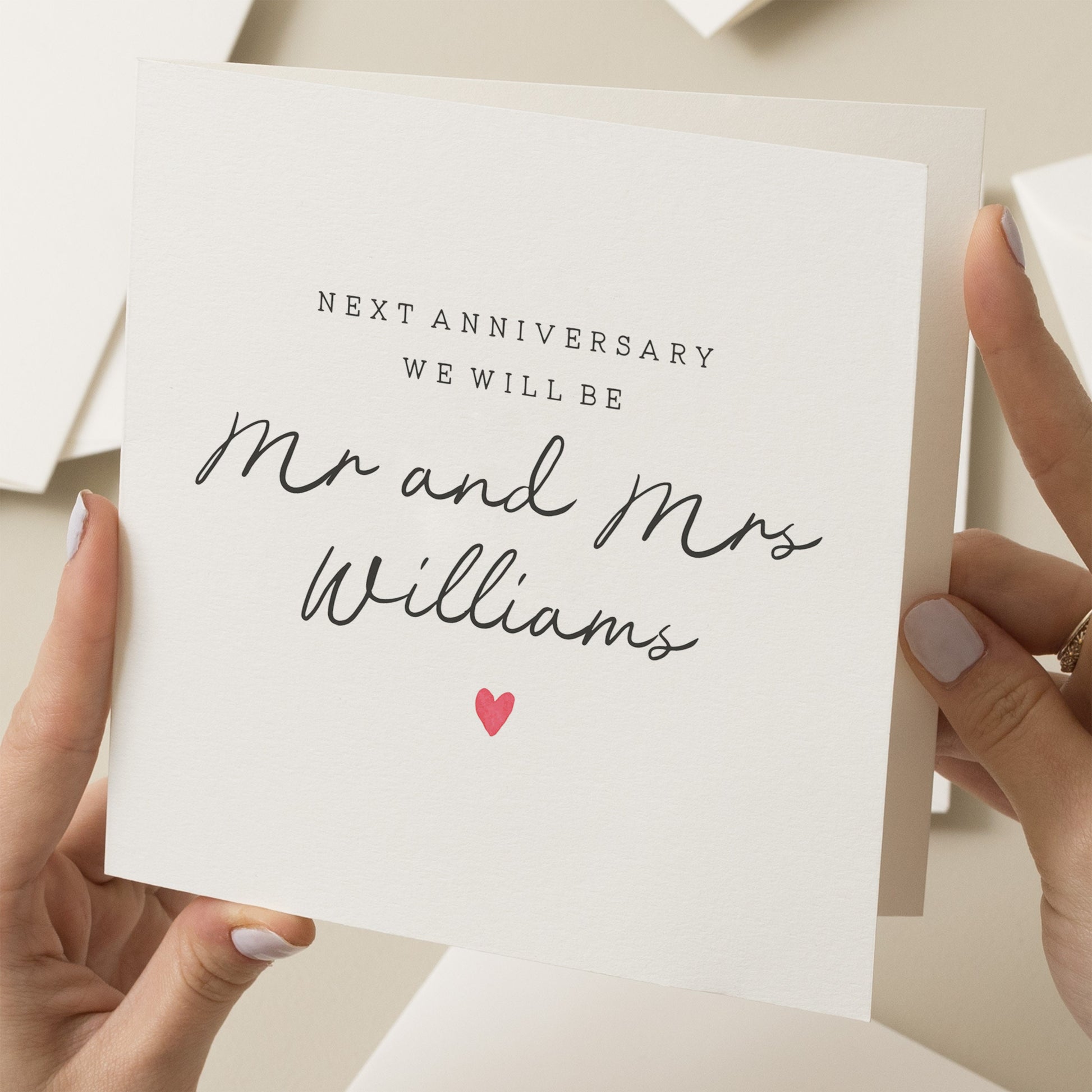 Next Anniversary We Will Be Mr and Mrs Card, Personalised Anniversary Card For My Fiancé and Fiancée, Anniversary Card For My Partner