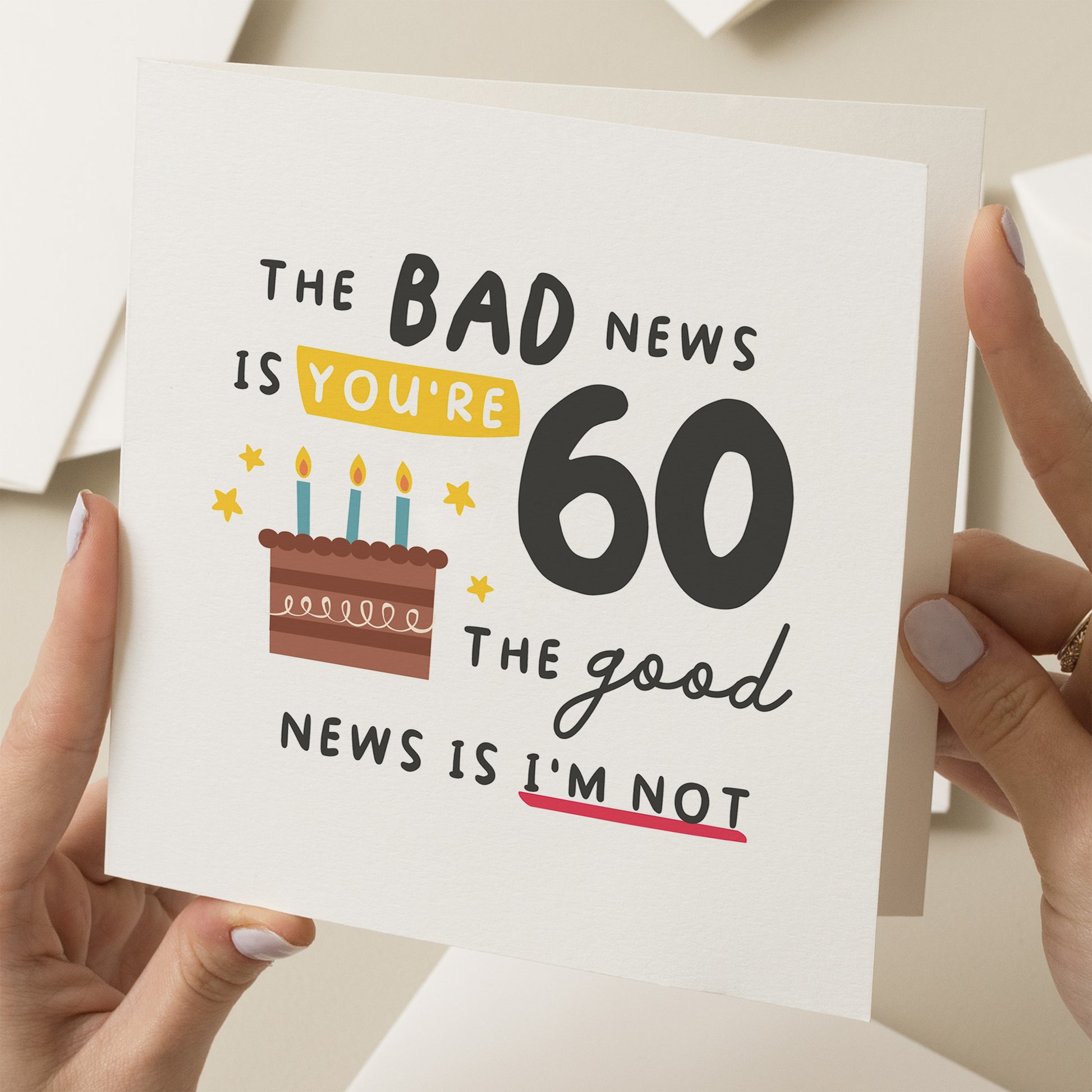 60th Birthday Card, Joke Birthday Card, Birthday Card For Him, Funny Birthday Card For Her, Sixtieth Birthday Card For Them