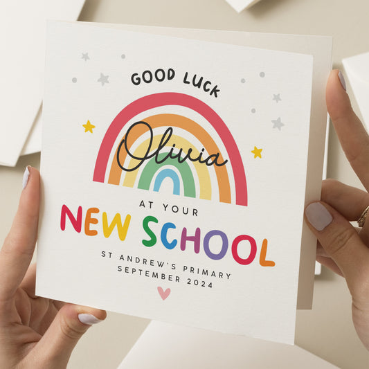 First Day of School Card For Son, Daughter, New School Card, Good Luck Card, Back To School Card, 1st Day of Primary, Nursery, Secondary