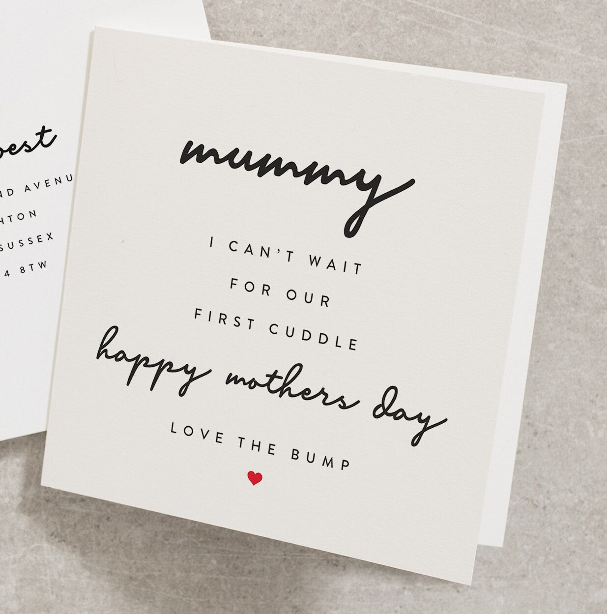 Mummy Mothers Day Card, Happy Mothers Day Card For Mummy, Mothers Day Card, Mothers Day Card From Bump Card, First Mothers Day Card MD104