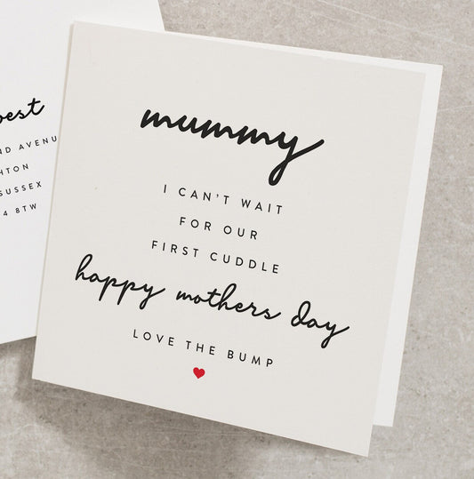 Mummy Mothers Day Card, Happy Mothers Day Card For Mummy, Mothers Day Card, Mothers Day Card From Bump Card, First Mothers Day Card MD104