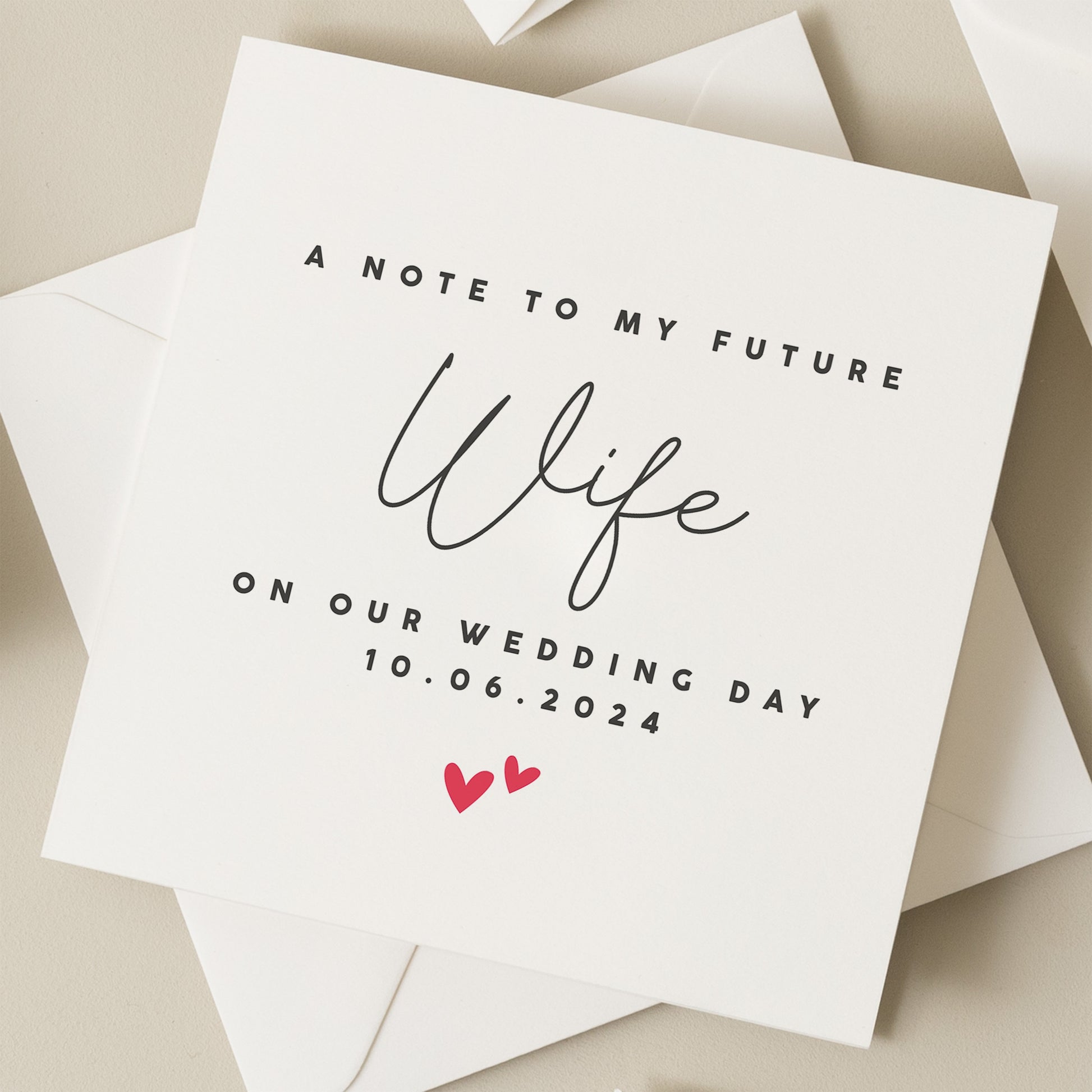 To My Bride On Our Wedding Day, Personalised Bride Wedding Day Card, To My Fiancée On Our Wedding Day, Personalised Bride Card, For Wife