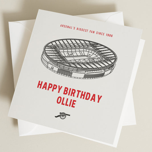 Personalised Birthday Card For Son, Arsenal FC Birthday Card, Dad Birthday Card, Happy Birthday Card For Boyfriend, Son Birthday Card BC1279