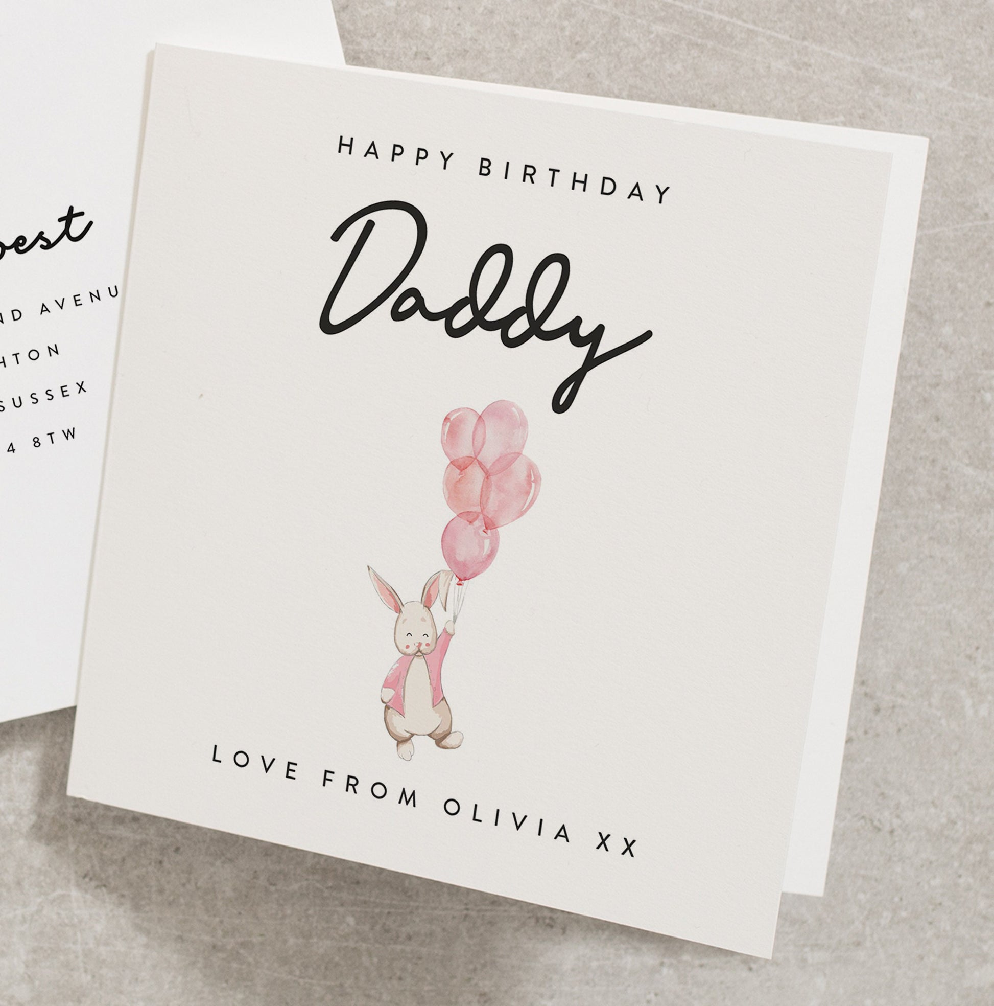 Personalise Happy Birthday Daddy Card, Daddy Birthday Card, Happy Birthday Daddy Card From Daughter, Special Happy Birthday Card BC1043