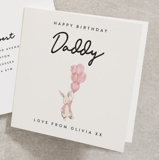 Personalise Happy Birthday Daddy Card, Daddy Birthday Card, Happy Birthday Daddy Card From Daughter, Special Happy Birthday Card BC1043