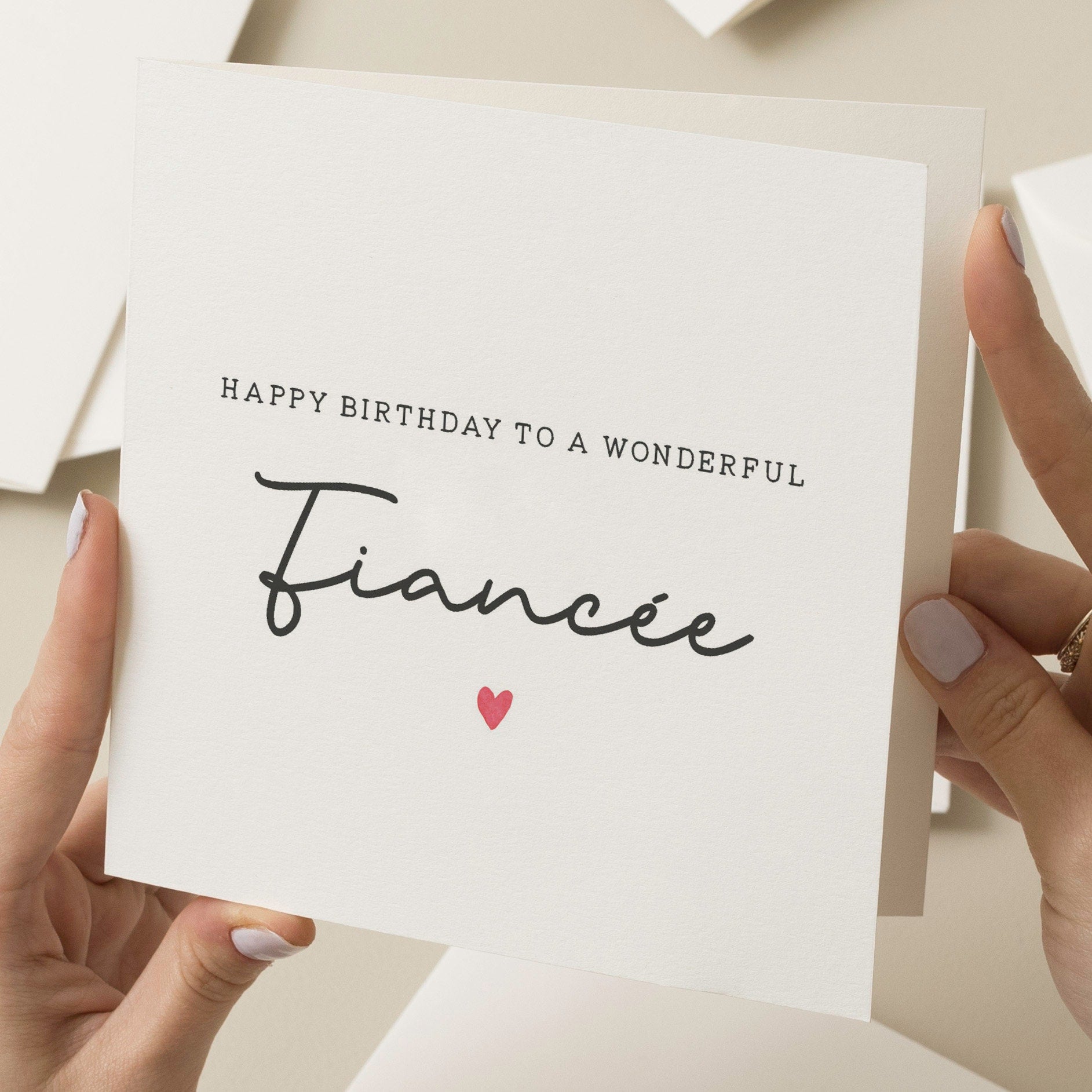 Fiancée Birthday Card, Birthday Card For Wonderful Fiancee, Happy Birthday Fiancee Card, Romantic Card For Her, Future Wife