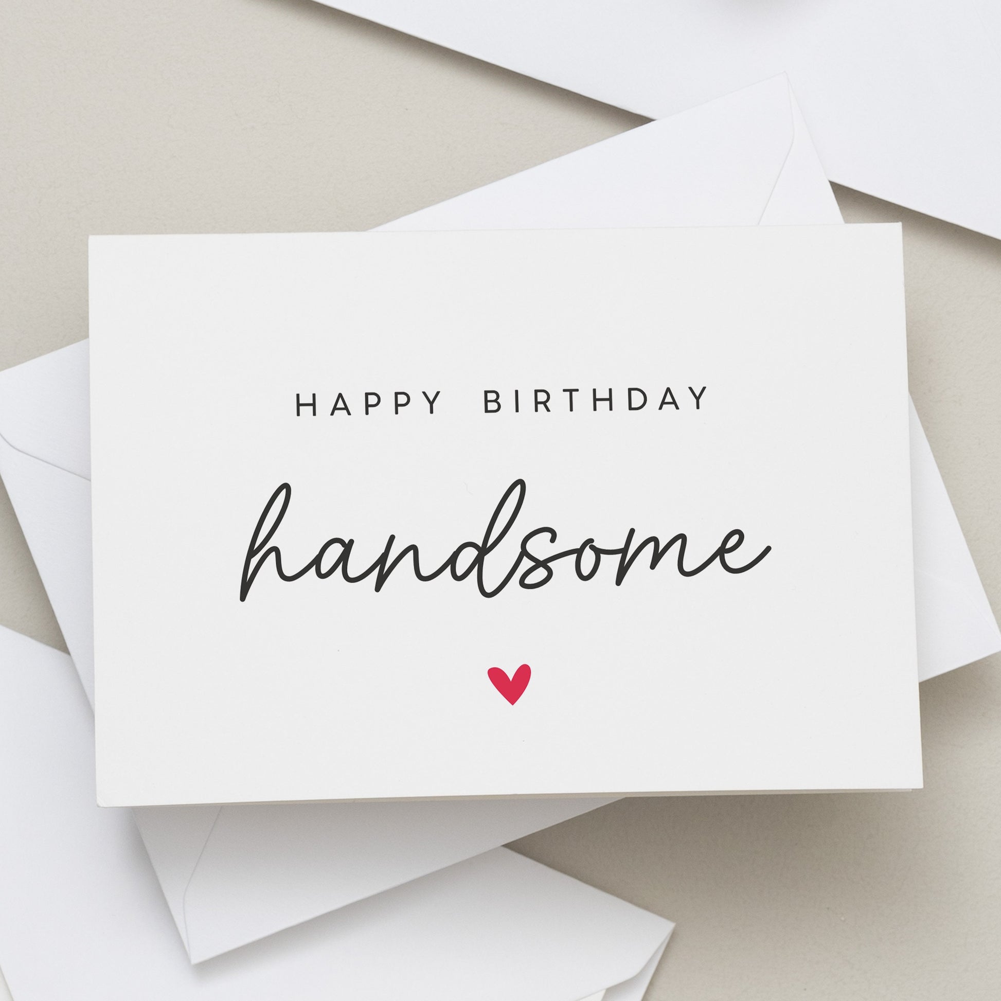 Boyfriend Birthday Card, Husband Birthday Card, Happy Birthday Handsome, Partner Birthday Card For Him, Man Birthday Card, Birthday Gift