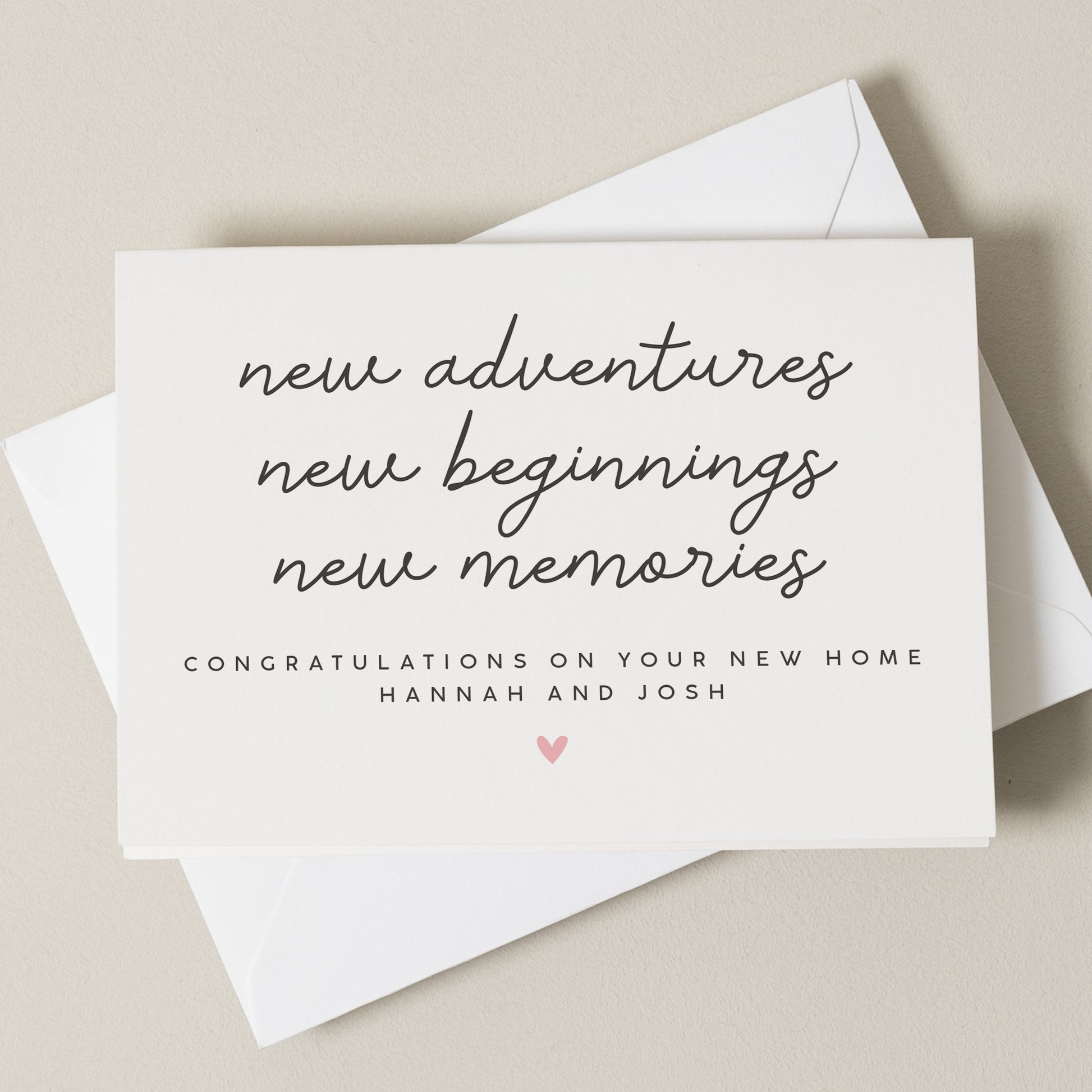 New Home Gift, Housewarming Card, New Adventures, New Memories Greeting Card, Personalised New Home Card, Congratulations Housewarming Gift