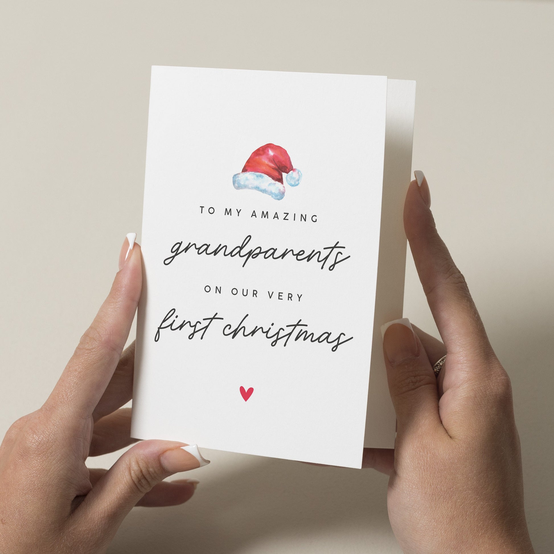 First Christmas As Grandparents, 1st Christmas Nan And Grandad Card, Nana and Pops Christmas Card, Christmas Card, Grandparent Gift