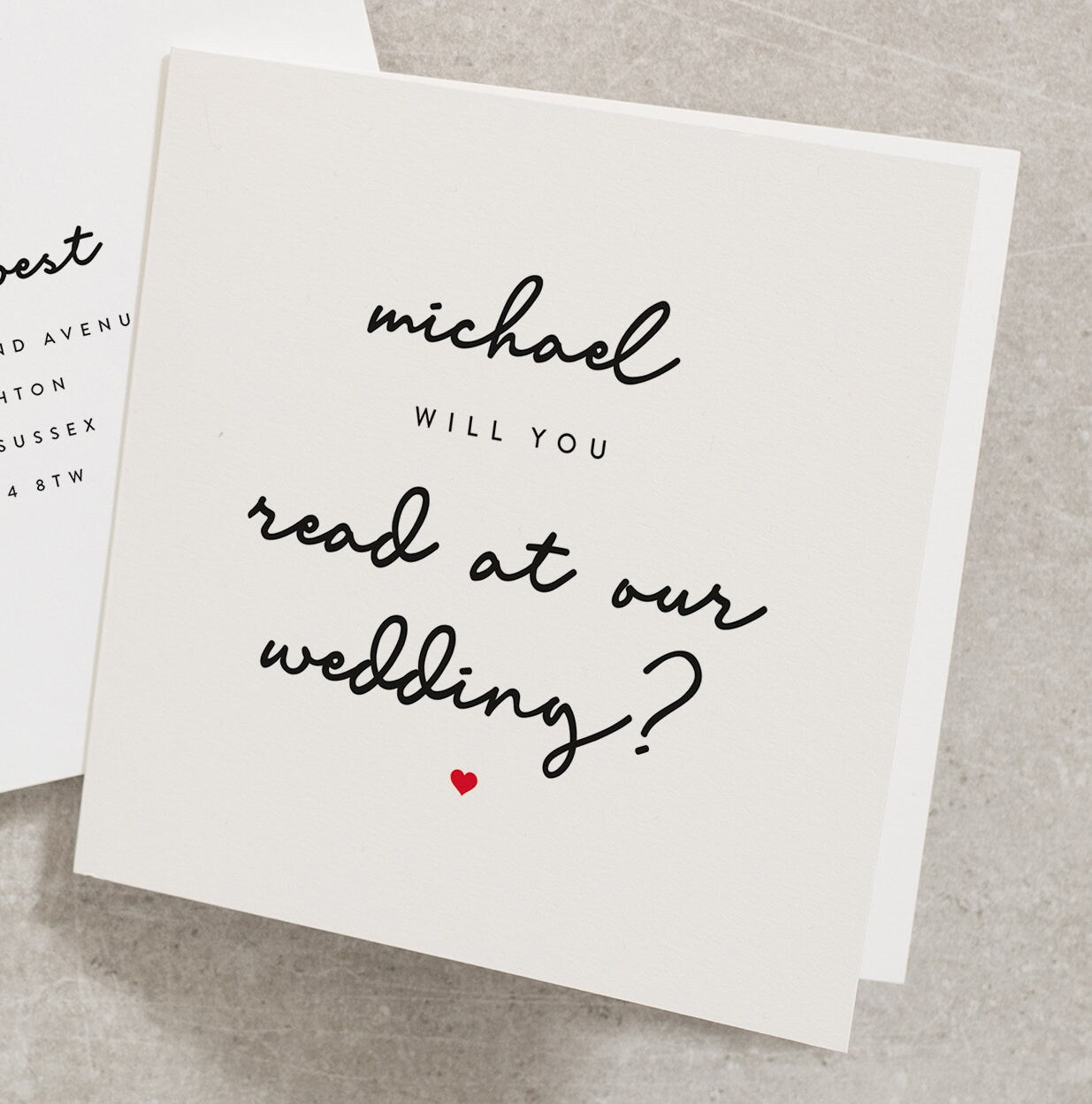 Personalised Will You Read At Our Wedding Card, Any Name, Wedding Proposal Card, Wedding Request Card For Wedding Reading WY073