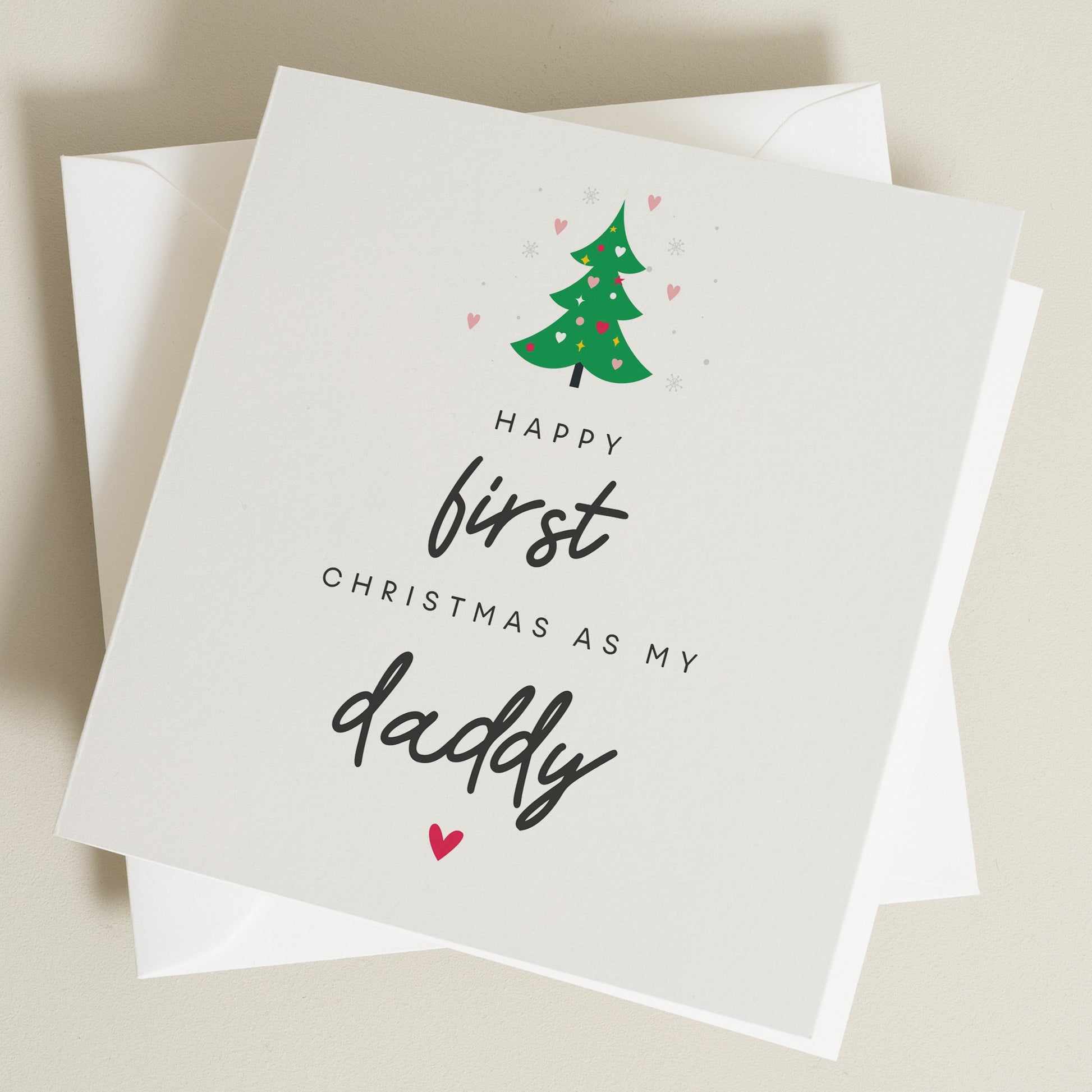 Personalised Dad Christmas Card, First Christmas As My Dad, Dad&#39;s First Christmas, Newborn Christmas Card, Christmas Card, Dad 1st Christmas