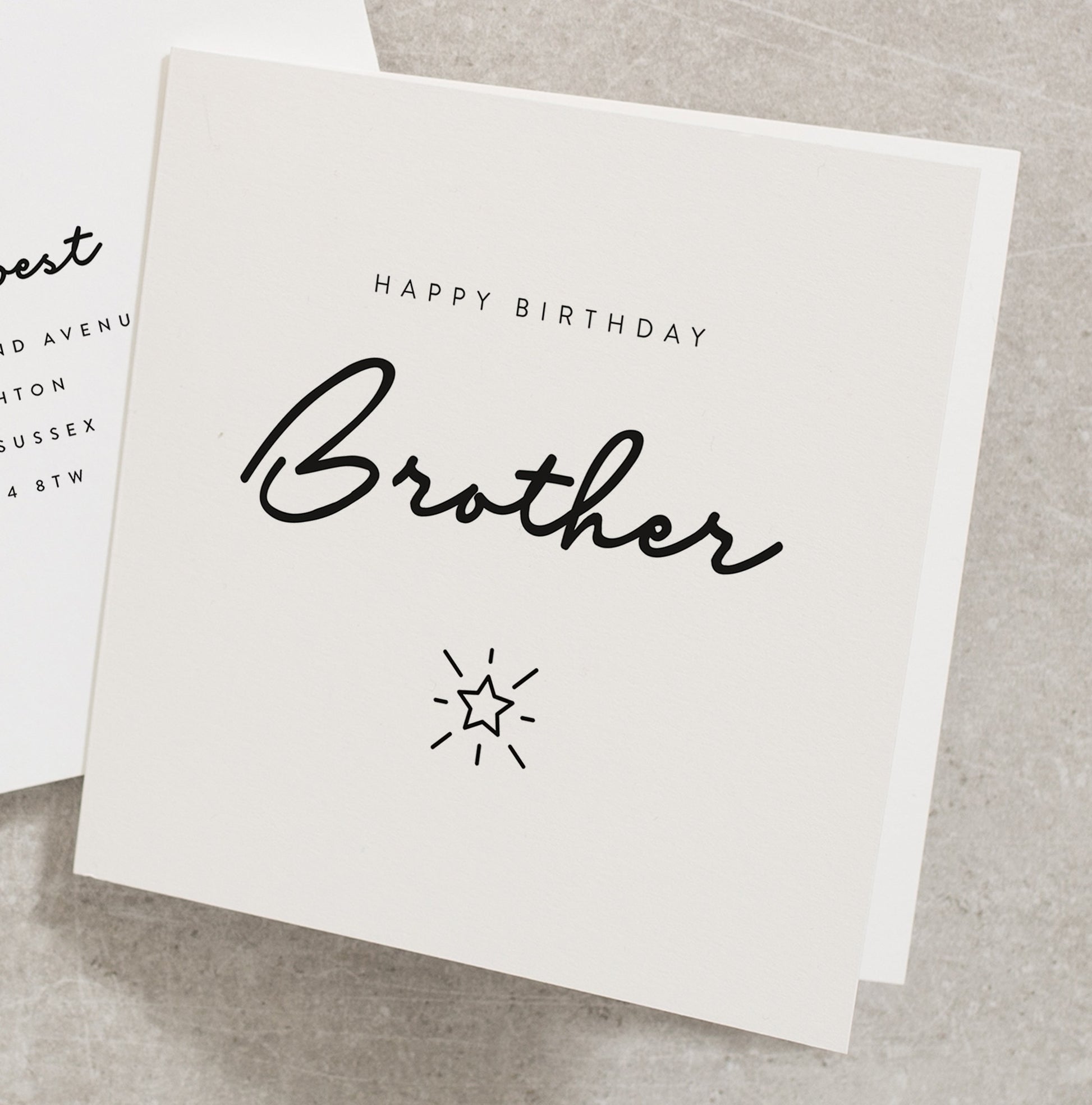 Happy Birthday Brother Card, Birthday Brother, Brother in Law Birthday Card, Simple Brother Birthday Card, Handmade Card For Him BC172