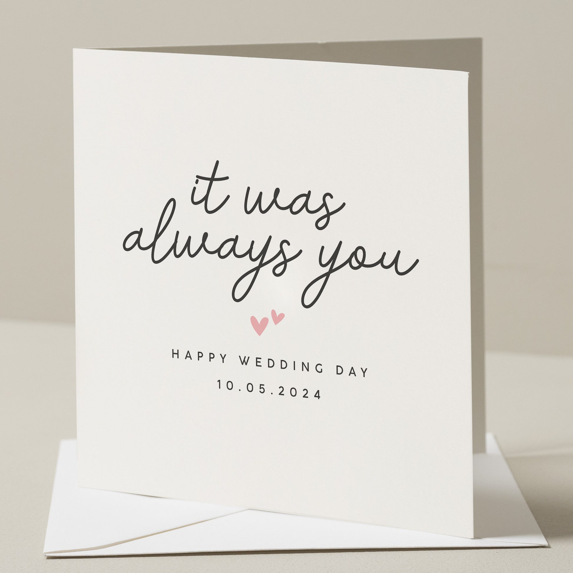 Wedding Day Card, On Your Wedding Day Card, Congratulations Wedding Card, It Was Always You Card, Happy Wedding Day Card, Wedding Gift Card