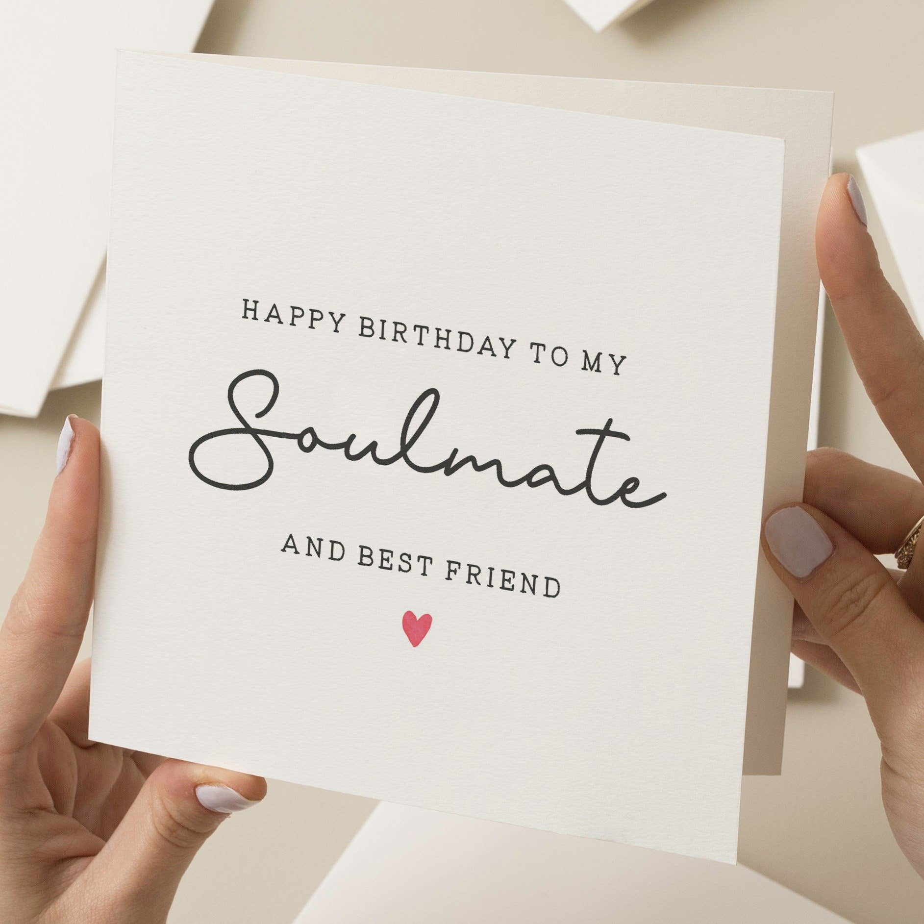 Soulmate Birthday Card, For Husband, Girlfriend Birthday Card, Birthday Card For Boyfriend, Wife Birthday Card, For Her, For Him, Partner