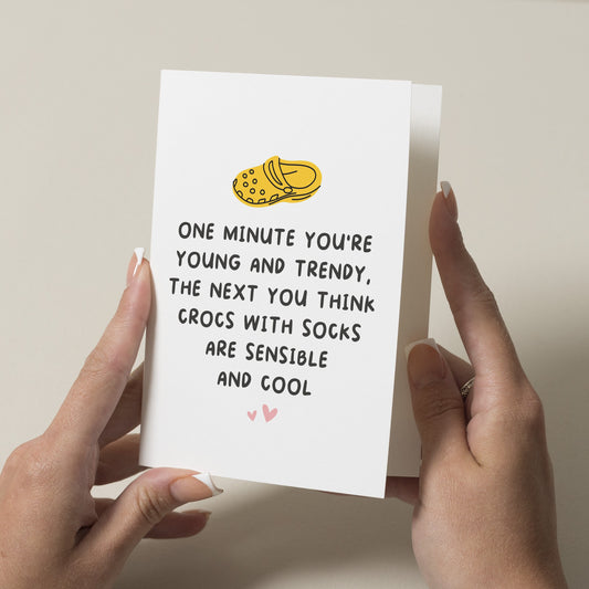 Funny Birthday Card For Boyfriend, Best Friend, Joke Croc Card, Birthday Card For Wife, Husband, Funny Birthday Gift For Friend