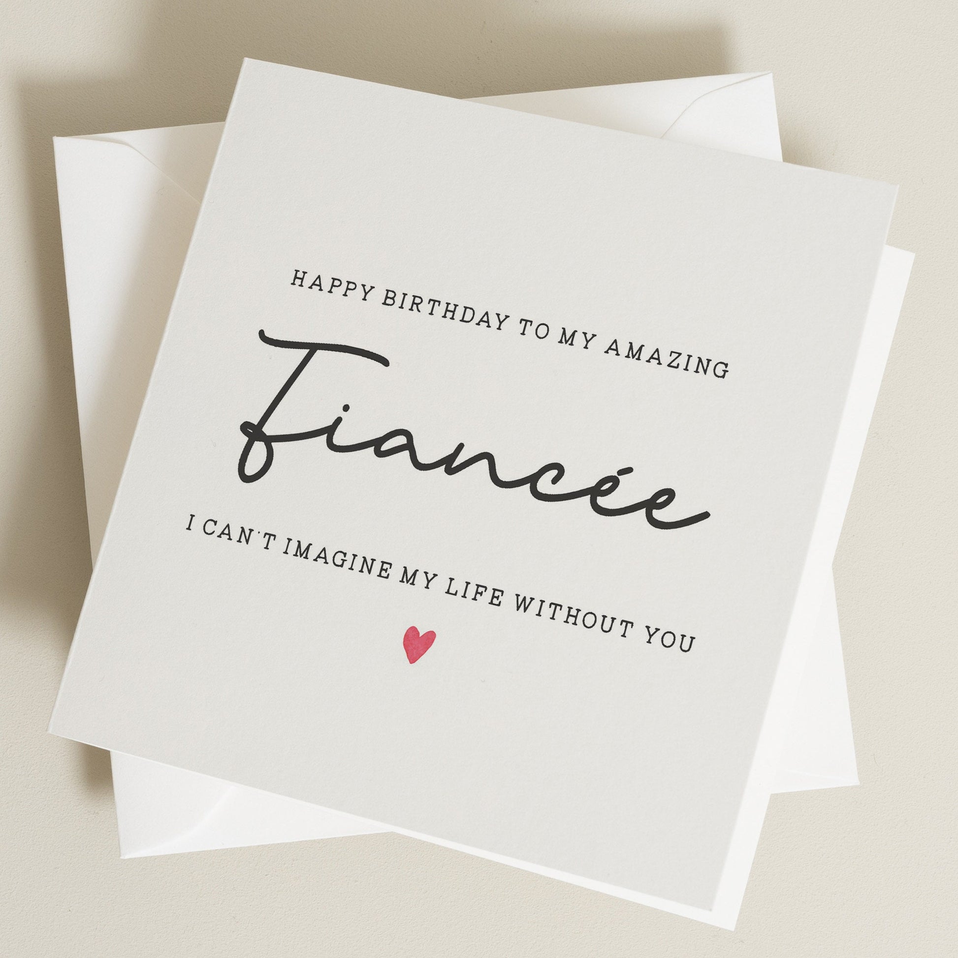 Partner Birthday Card, Fiancée Birthday Card, Birthday Card For Fiancee, Happy Birthday Fiancee Card, Romantic Card For Her