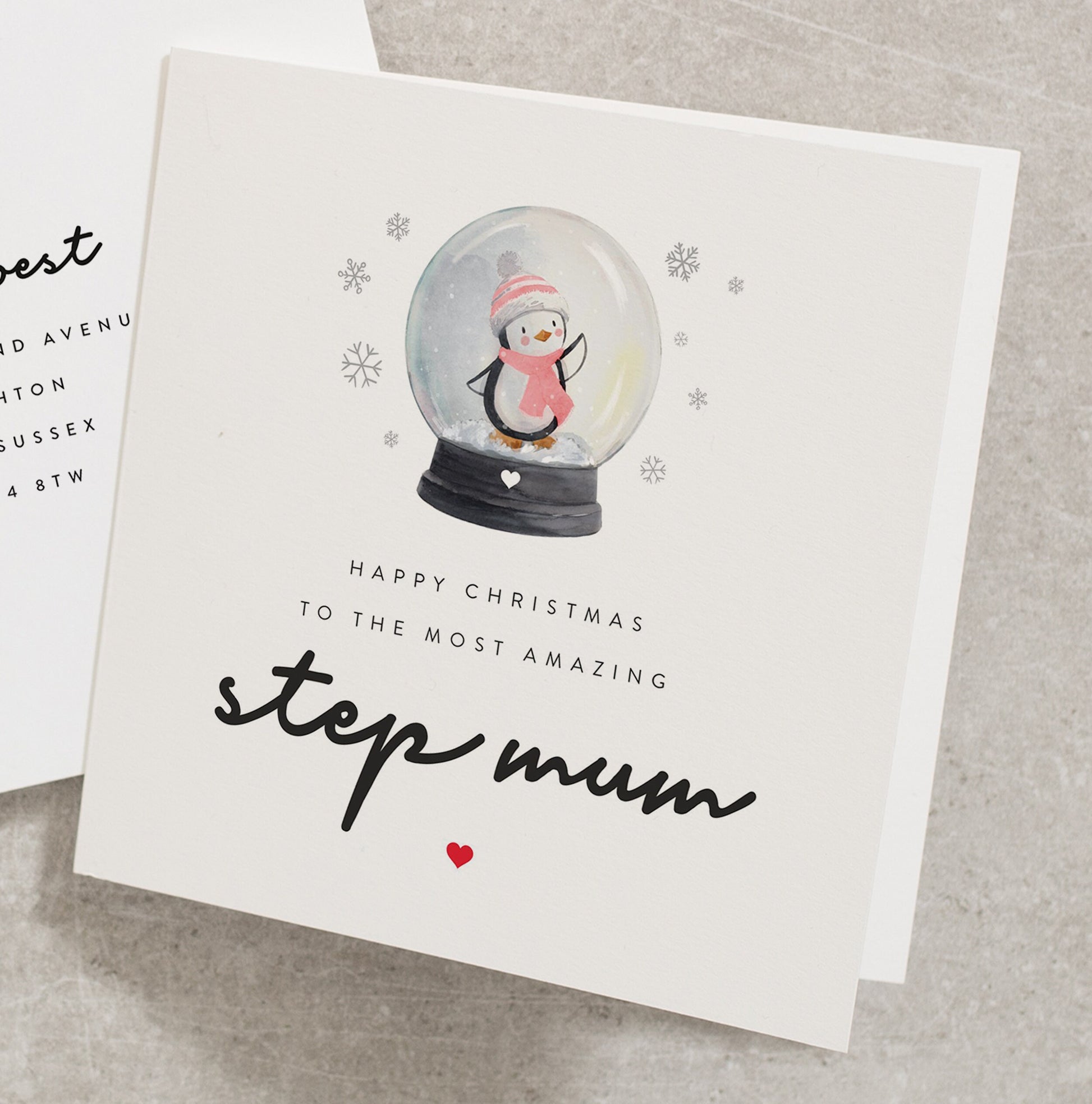 Amazing Step Mum Christmas Card, Stepmum Christmas Card UK, Step-Mum Christmas Cards, Happy Christmas Card for Step Mother CC690