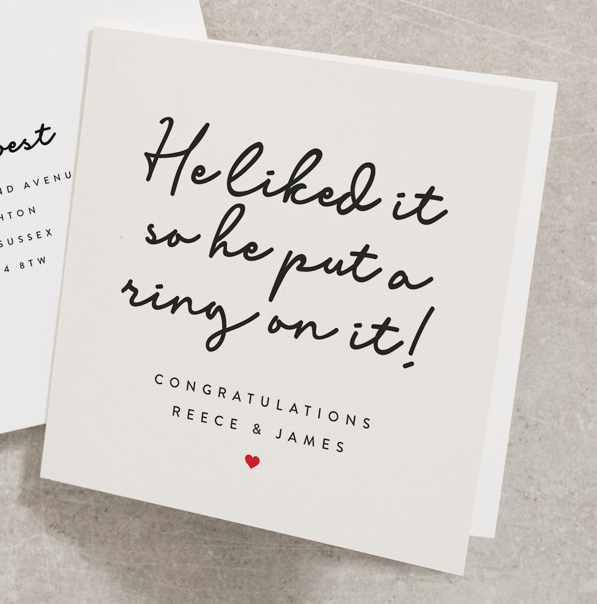 Gay Couple Engagement Card, LGBQT+ Engagement Card, Congratulations Engagement Card, Card For Engagement, Engaged Couples Card EN013