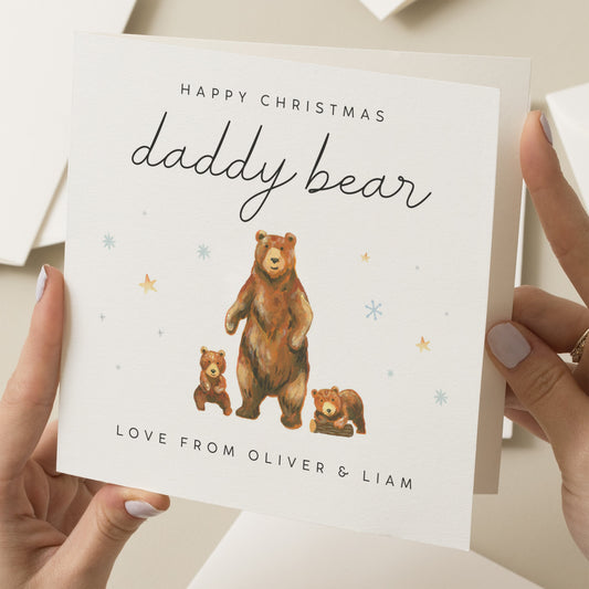 Personalised Christmas Card For Dad, Christmas Card To Daddy, Christmas Card To Daddy, Amazing Dad Card, Xmas Card New Dad, Christmas Bear